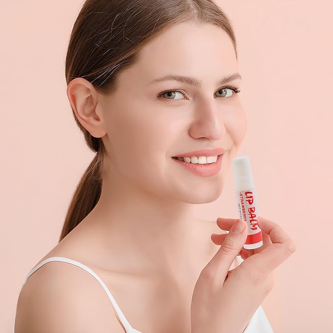 24 Pack Lip Balm, Natural Lip Balm Bulk with Vitamin E and Coconut Oil, Moisturizing Soothing Chapped Lips-8 Flavors