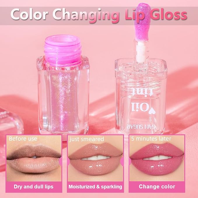 2024 NEW Magic Color Changing Moisturizing Lip Oil,