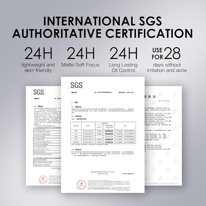 Oil Control Face Pressed Powder Compact, 24H Longlasting () () 0.28Oz