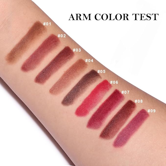 3Pcs Gradient Matte Lipstick Crayon Lip Liner pencil, Flawless Contour Gradual Ombre Effect lip Pencil, Lipstick for Women Long Lasting Waterproof Smudge Proof Lipstick Pencil 01#+03#+05#