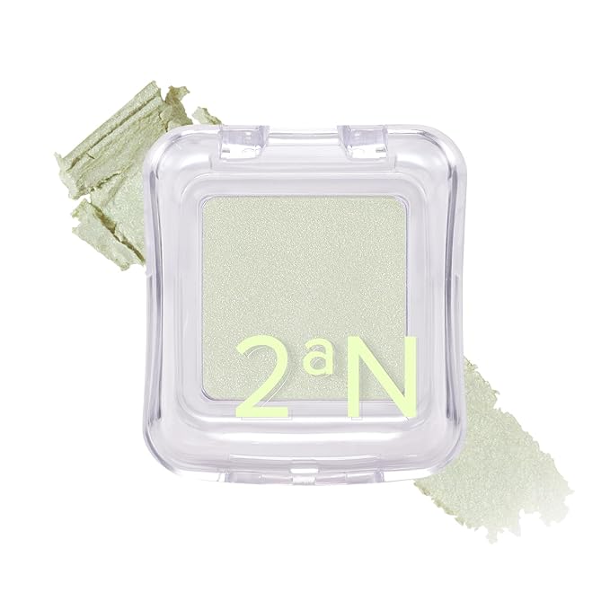 2aN Pure Glash Highlighter GN01 Lime Bomb – Glass-Like Sheen Powder Highlighter for a Natural, Radiant Glow | Buildable, Long-Lasting, Lightweight