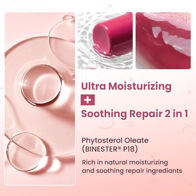 CATKIN Glossy Lip Balm Ultra Hydating Glow Lip Tinted Jelly Plump Melting Balm Shea Butter Repair Soothing For Dry Lips Dewy Finished 0.12 oz 2pcs Set 01