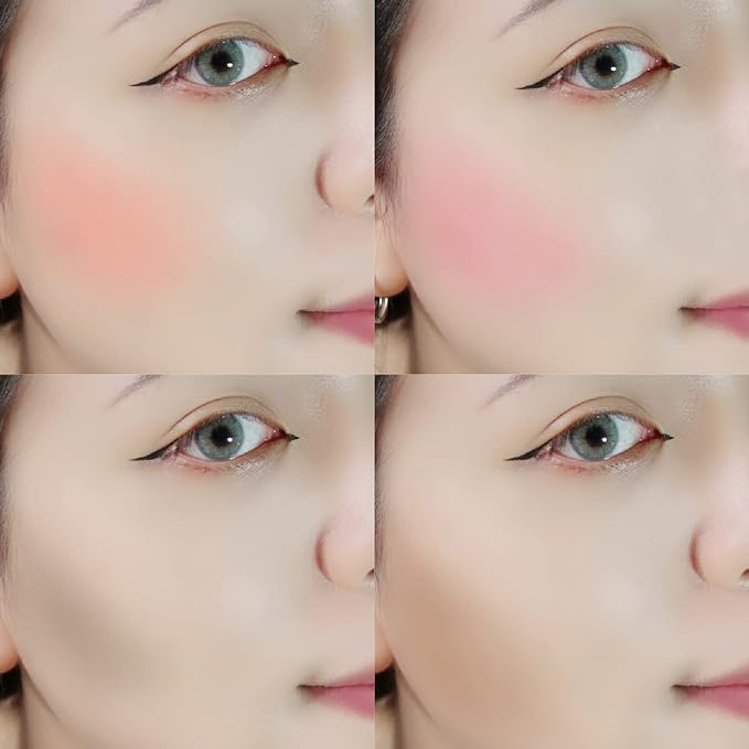 READY TO SHINE Snow Bright Contour Highlight Blush Makeup Palette - Smooth and Pigmented - Easy to Blend - Vegan and Cruelty Free - 5 Part Pressed Powder Makeup Kit - With Mirror For All Skin Types