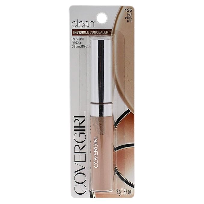 COVERGIRL Clean Invisible Concealer, Light 125, 0.32 Fl Oz, 2 Count