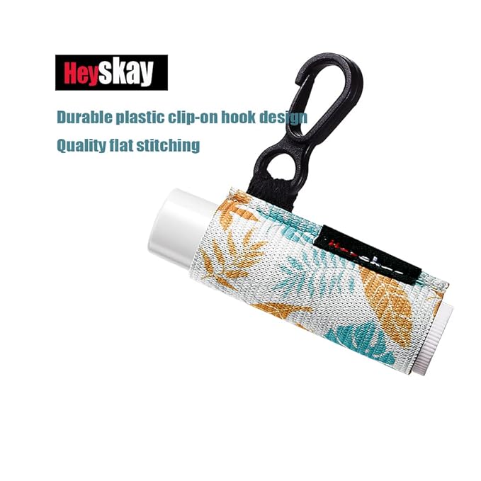 3PCS Lip Balm Holder Sleeves Keychain Chapstick Holder Keychain Lip Gloss Holder Chapstick Elastic Sleeves(Light Blue/Grey/Pink)