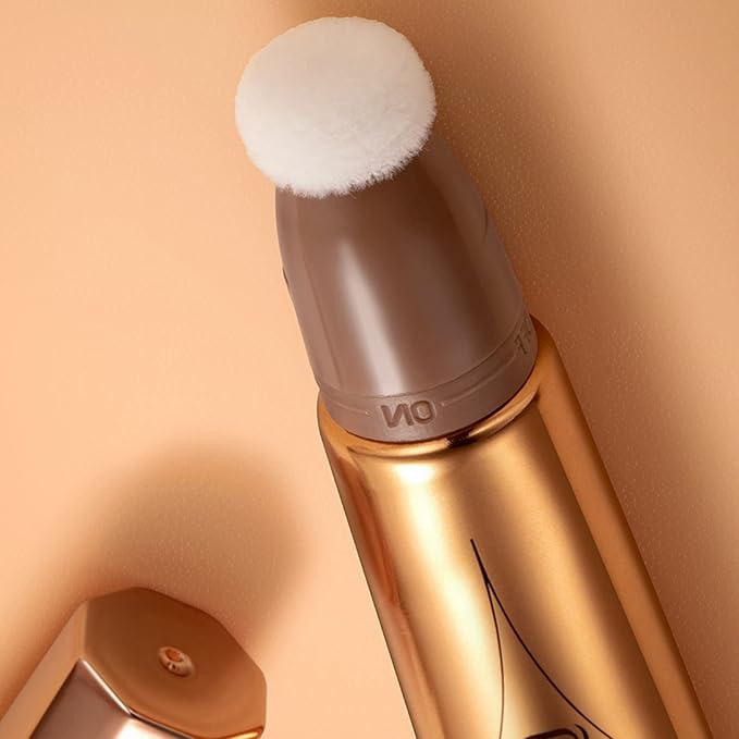 MEICOLY Liquid Highlighter Beauty Wand,Highlight Stick with Cushion Applicator,Lightweight Super Silky Cream Face Illuminator Highlight Stick,05 Rose Gold