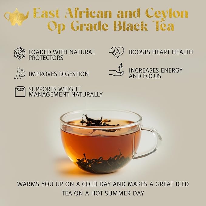 Cream Irish Breakfast Tea, Loose Leaf Black Tea – Irish Classic with Caramel & Strong Assam – Robust, Full-Bodied – Drink Hot or Iced – 4 oz Resealable Bag (Makes 50 Cups) – The Elegant Elephant