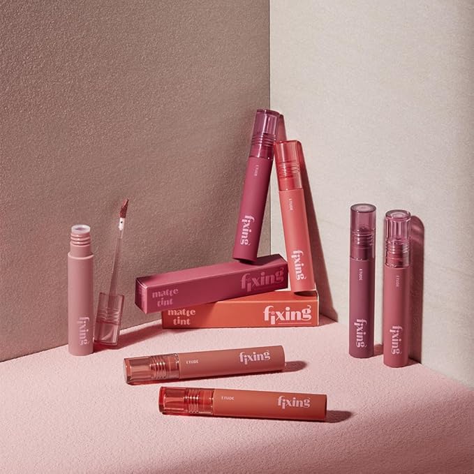 ETUDE Fixing Tint #20 Pink Fig (4g) | Long Lasting High Pigmented Liquid Lipstick | Waterproof Lightweight Matte Finish Lip Stain | Full Coverage | Korean Makeup, Kbeauty