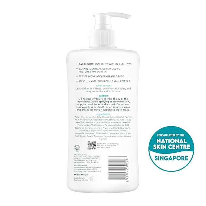 Fast Itching Relief Cream, Anti Itch Lotion for Sensitive Skin, Eczema, Psoriasis & Extreme, Very Severe & Dry Skin, Derm Formula, Menthol & Ceramides, 11.83 fl oz