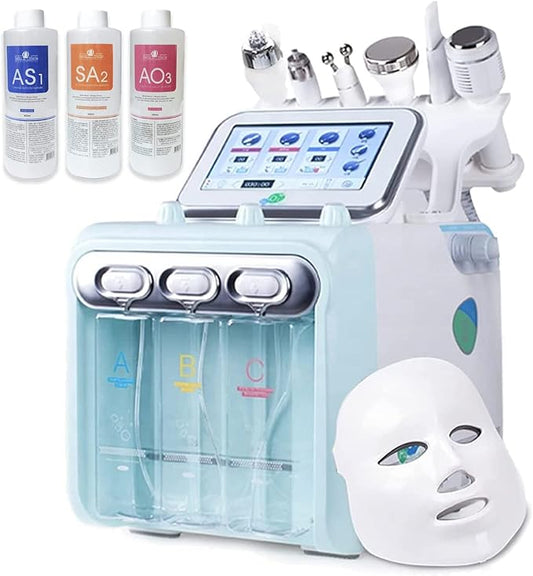 BRÜUN Facial Care Machine – A 7 in 1 Multifunctional Face Care Device for Skin Moisturizing – A Vacuum Cleaning Jet for Home and Beauty Salon