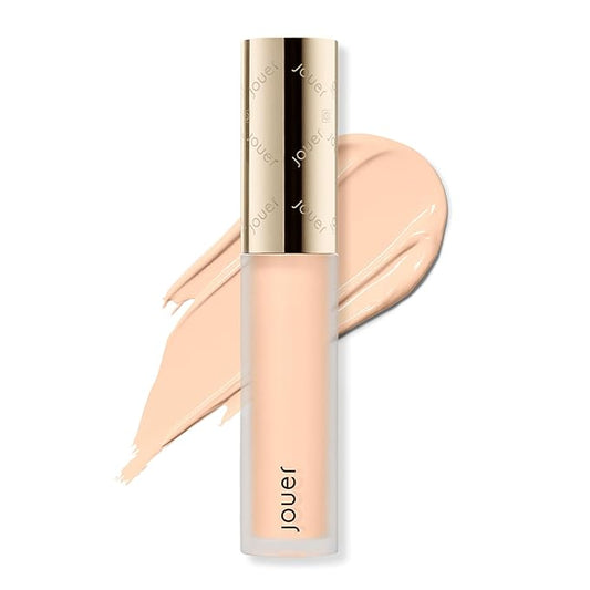 Jouer Essential High Coverage Liquid Concealer - Brightening Concealer - Color Corrector for Under Eye Dark Circles, Spot Coverage, and Eye Primer - Soft Matte Finish, Lace