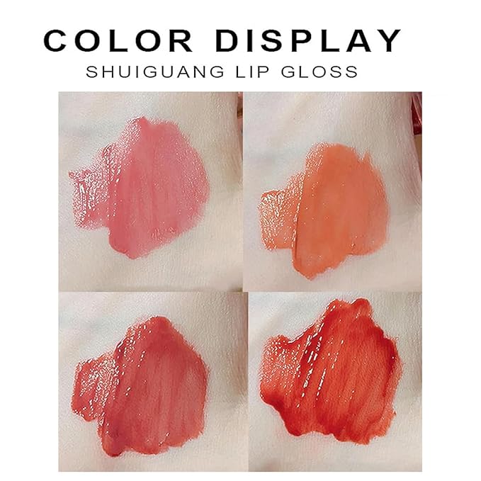 4Pcs Bear Lip Glaze Hydrating Jelly Lip Gloss,Jelly Liquid Lipstick Cute Bear Lipgloss Moisturizing Lip Stain Plumping Water Lip Gloss Waterproof Long Lasting Cheek Rouge Tint Makeup (4, A)