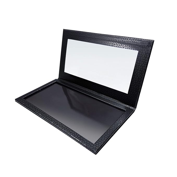 Magnetic Palette Empty Eyeshadow Makeup Palette with Shatterproof Mirror for Eyeshadow Lipstick Blush Powder (Black)