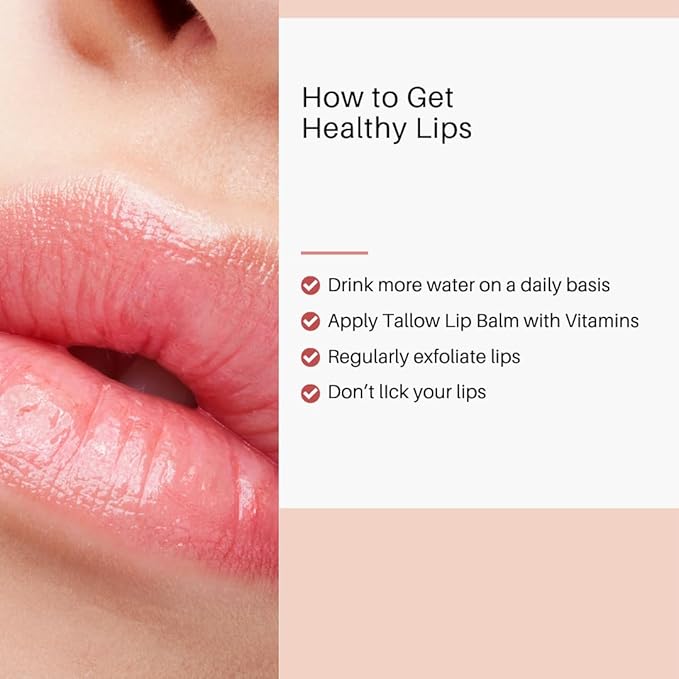 Beef Tallow Lip Balm 100% Grass Black