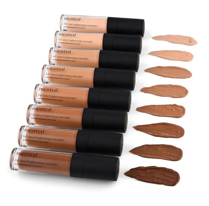 Mented Cosmetics Full-Time Eye Brightening Concealer for Women, Lightweight Full-Coverage Eye Makeup Concealer, Under Eyes Make Up Corrector, Blemishes & Contour, Werk From Home