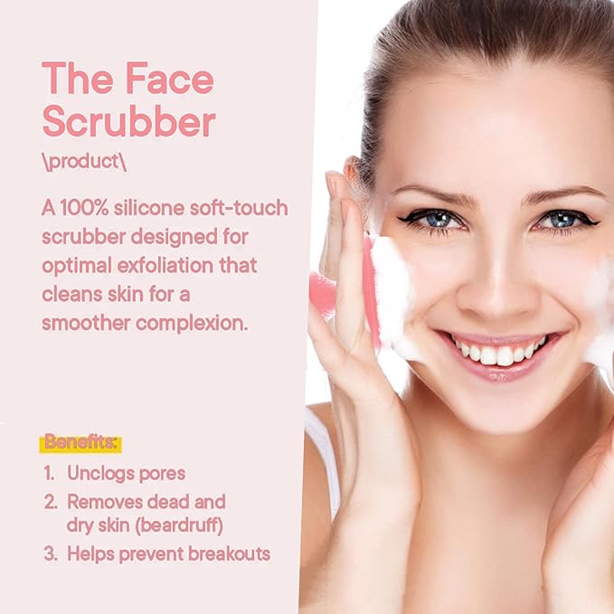 VWMYQ Silicone face Scrubber for Women Facial Cleansing Brush Silicone Face Wash Brush Manual Waterproof Cleansing Skin Care Face Brushes for Cleansing and Exfoliating