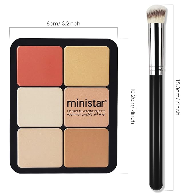 12 Colors Cream [Blush+Contour+Concealer+Highlighter] Makeup Palette for Cheeks