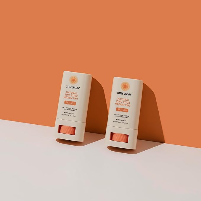 Natural Zinc Stick, Medium Tint, SPF 50+ - Broad Spectrum, Water Resistant, Vegan, 24.5% Zinc Oxide - Pocket Size, Reef Safe, 0.7 oz