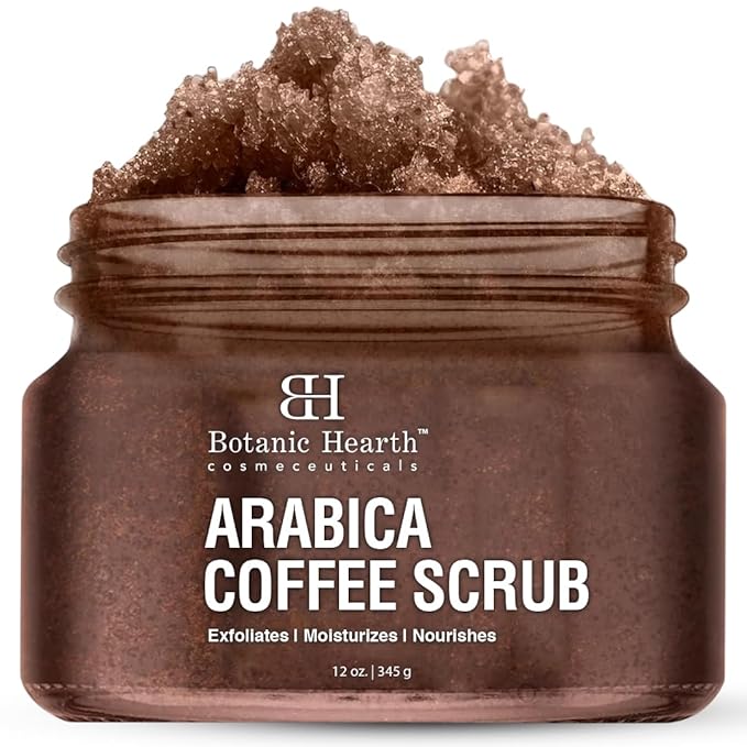Botanic Hearth Arabica Coffee Body Scrub Exfoliating Body Scrub Act As Body Exfoliator & Helps With Moisturizing Skin, Acne, Cellulite, Dead Skin Scars, Wrinkles 12 Oz