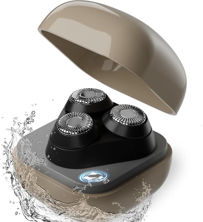 Facial Hair Removal for Women, 3D Floating Blade Rotary Razor, Wet/Dry Electric Shaver, Portable & USB Rechargeable Epilator Hair Remover for Face, Upper Lip, Chin, Arms & Legs (Beige)