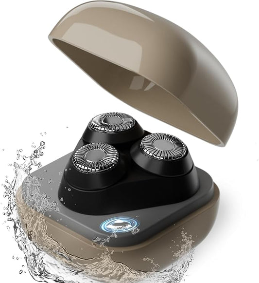 Facial Hair Removal for Women, 3D Floating Blade Rotary Razor, Wet/Dry Electric Shaver, Portable & USB Rechargeable Epilator Hair Remover for Face, Upper Lip, Chin, Arms & Legs (Beige)