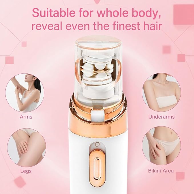 Epil Pro 3.0 Women Face Epilator 2025 New - 2-in-1 Rechargeable Facial Hair Removal for Women, IPX5 Waterproof Epilator with 3 Eyebrow Trimmers,Beauty Removal for Woman(1PC-Pink)