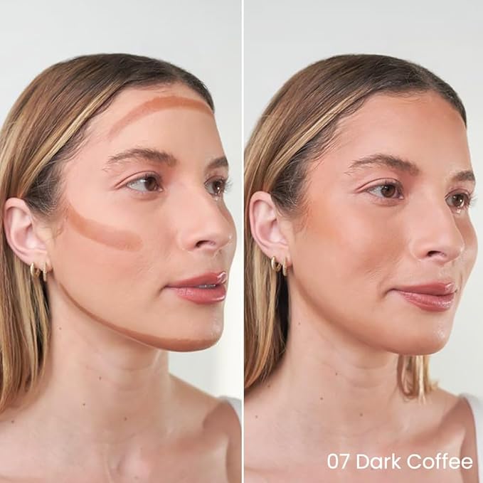 Kaely 2Pcs PROFESSIONAL MAKEUP Correcting Concealer Stick,Medium Coverage Concealer Crayon,under Eye Brightener Concealer for Dark Circles,corrector de ojeras,Lightweight,Vegan,07 DARK COFFEE