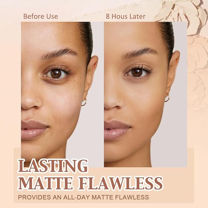 evpct Kaely Oil Control Pressed Face Powder, Get Smooth Flawless Fine Lines and Lightweight Finishing Foundation, Control Shine Long Lasting Waterproof Face Setting Powder Cosmetic, 03 Pure Beige