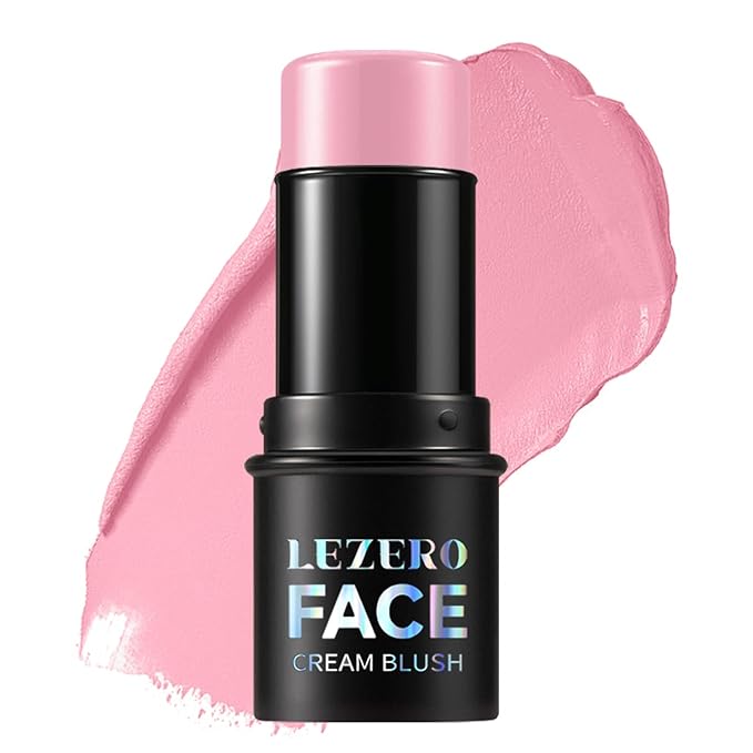 Blush Stick, Multi-use Blush Stick for Cheeks, Eyes, Lips, Silky Creamy Face Stick for Old Women & Mature Skin, Blendable and Buildable Color, Long Lasting Waterproof Non-greasy Formula (#19, Blush)