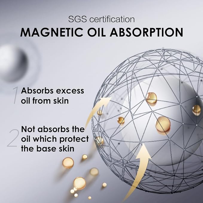 Oil Control Face Pressed Powder Compact, 24H Longlasting () () 0.28Oz