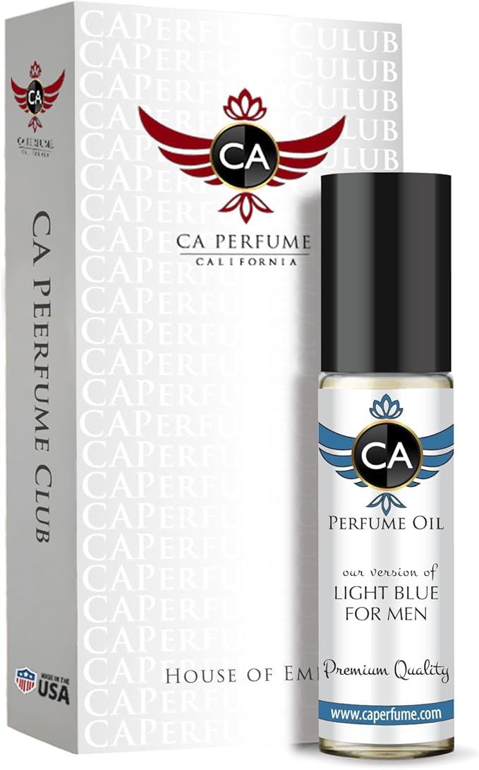 CA Perfume Impression of Light Blue For Men Fragrance Body Oil Roll-On 0.3 Fl Oz/10ml