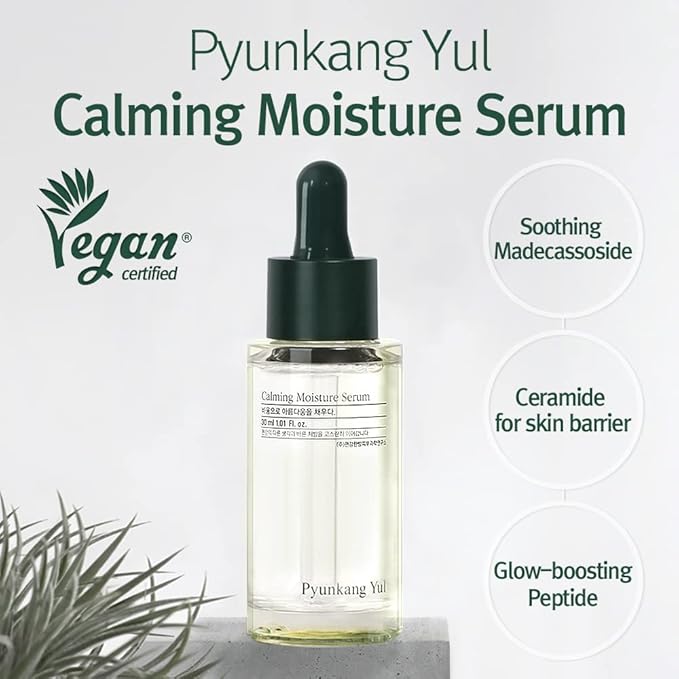 PYUNKANG YUL Calming Line Gift Box Set-Korean Facial Skin Care Essential for Daily Moisturizing with Toner, Serum, Cream, Safe on Acne Prone & Sensitive Skin, Vegan & Cruelty Free