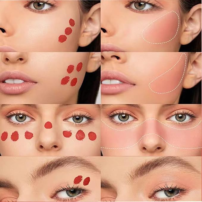 Blush Beauty Wand, Liquid Face Blush Contour Wand with Cushion Applicator, Smooth Cream Blush Wand Natural Matte Finish, Lightweight Blendable Blush Stick Makeup for Cheek,103 Cool Pink