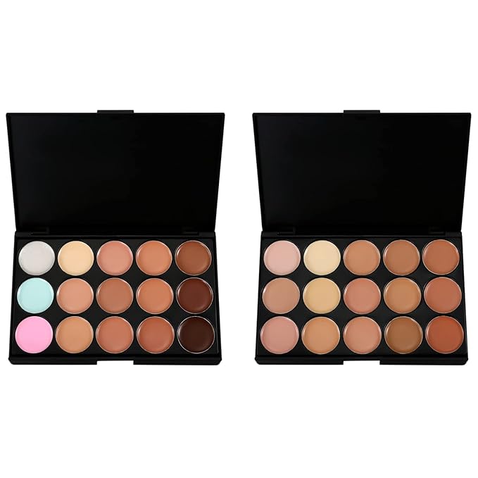15 Colors Cream Foundation & Contour Palette, Professional
