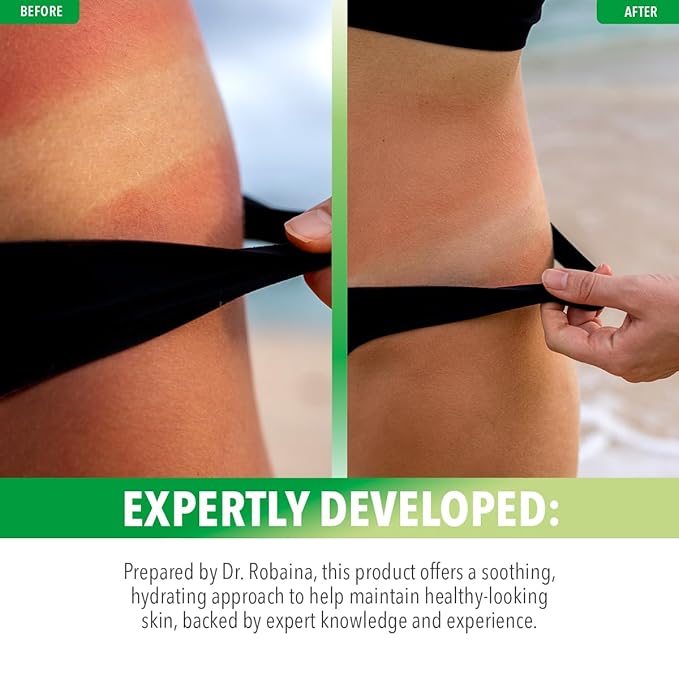 Dr. Robaina Natural Aloe Vera Gel with Emu Oil – Hydrating & Soothing Daily Skin Care for Dry Skin, Sun-Exposed Comfort & Irritation Relief – Non-Greasy, Quick-Absorbing – 12 oz | Made in USA