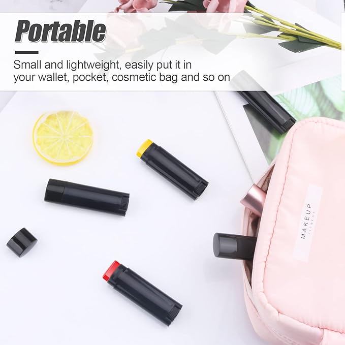 40 PCS 4.5g Oval Lip Balm (Black)