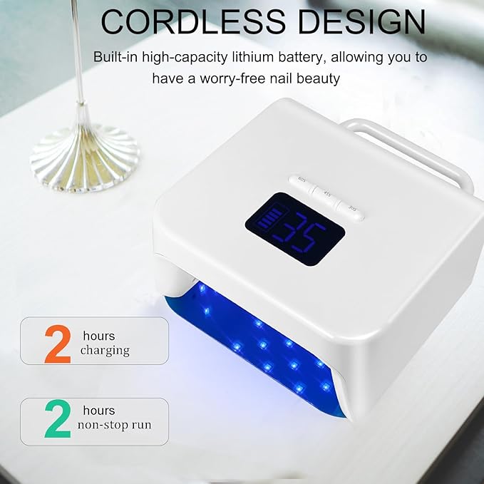 Cordless uv nail lamp 220w,