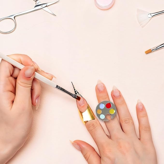 4 Pack Mini Nail Paint Art Palette Finger