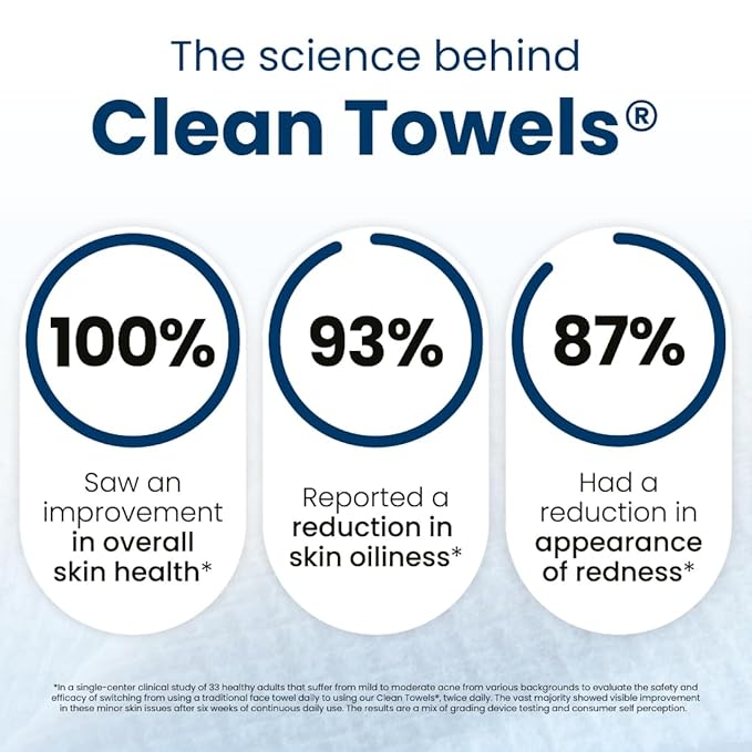 Clean Skin Club Clean Towels XL, USDA Certified 100‪%‬ Biobased Dermatologist Approved Disposable Face Towelette, Facial Washcloth, Makeup Remover Dry Wipes, Ultra Soft, 150 count, 3 pack