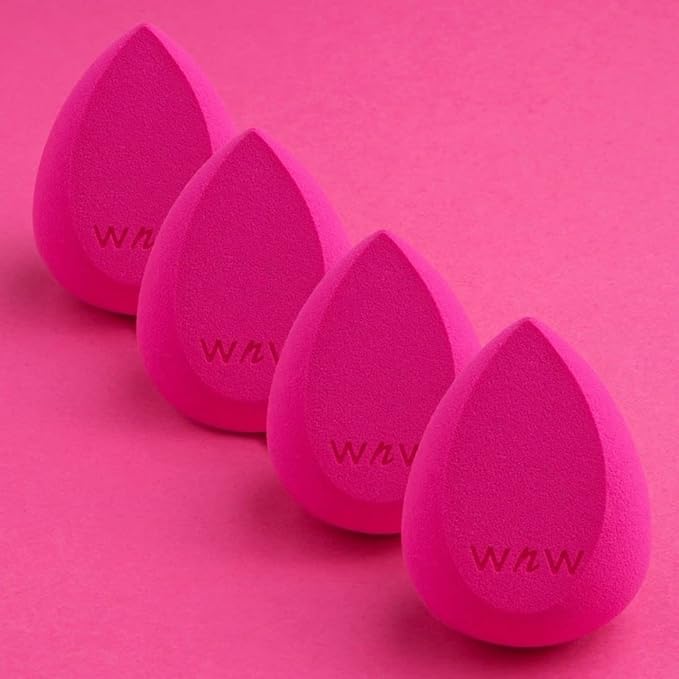 wet n wild Makeup Sponge - Low Product Absorption for Streak-Free Application, Effortless Blending Beauty for a Smooth Professional Looking Finish, Cruelty-Free & Vegan-Pink