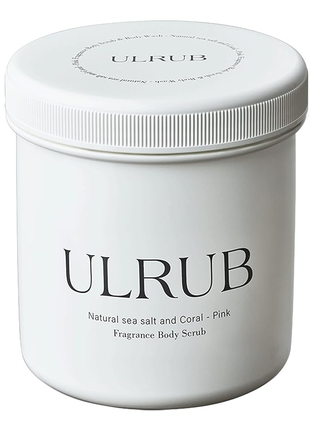 ULRUB Body Scrub 460g Perfumed Scrub Dark Spots Intimate Areas Knees Arms Dead Skin Cells Elbows Heels CICA Extract Placenta Vitamin C Body Smoother Gift CHURACOS Japan For Women ULRUB ulrub