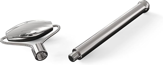 Stainless Steel Ice Roller & Rose Quartz Facial Set | Luxury Skin Care Tools for Lymphatic Drainage, Product Absorption, Skin Tightening, & Relaxation