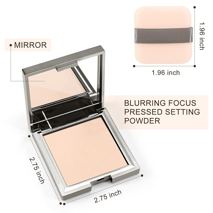 Boobeen Matte Face Finishing Powder, Smooth Setting Pressed