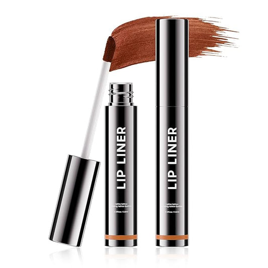 Lip Stain Peel Off - Lip Liner Waterproof, Lip Liner Stain Transfer Proof & Plumping, Moisturizing Non-Stick Cup Matte Finish Stay On All Day, Cocoa Color