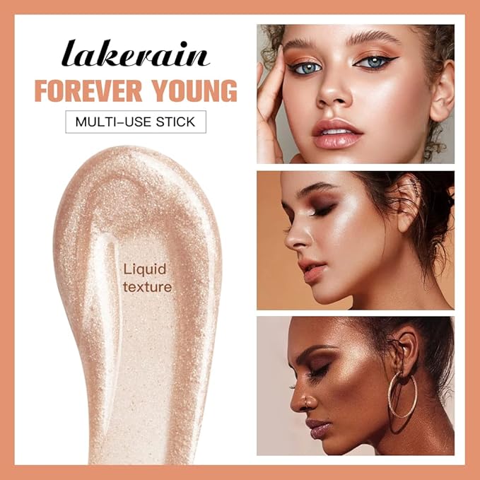 Liquid Highlighter Beauty Stick, Highlighter Makeup, Highlighter Wand,Liquid Beauty Stick With Cushion Applicator For Highlighter, Natural Matte FinIsh Makeup For Women(04#)