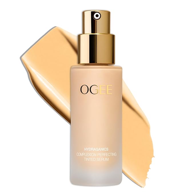 Ogee Complexion Perfecting Liquid Foundation - Lightweight Tinted Moisturizer For Face (Aspen 1.0W - Fair, Warm Undertones) - with Vitamin C & Jojoba Oil - Certified Organic & Made in USA