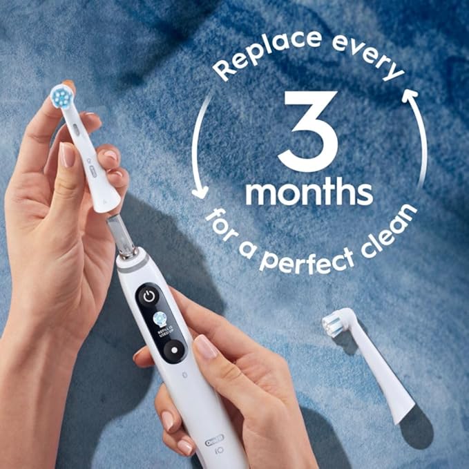 Oral-B iO Series Gentle Care Electric Toothbrush Replacement Brush Heads for an Oral-B Electric Toothbrush, 4 Count, White
