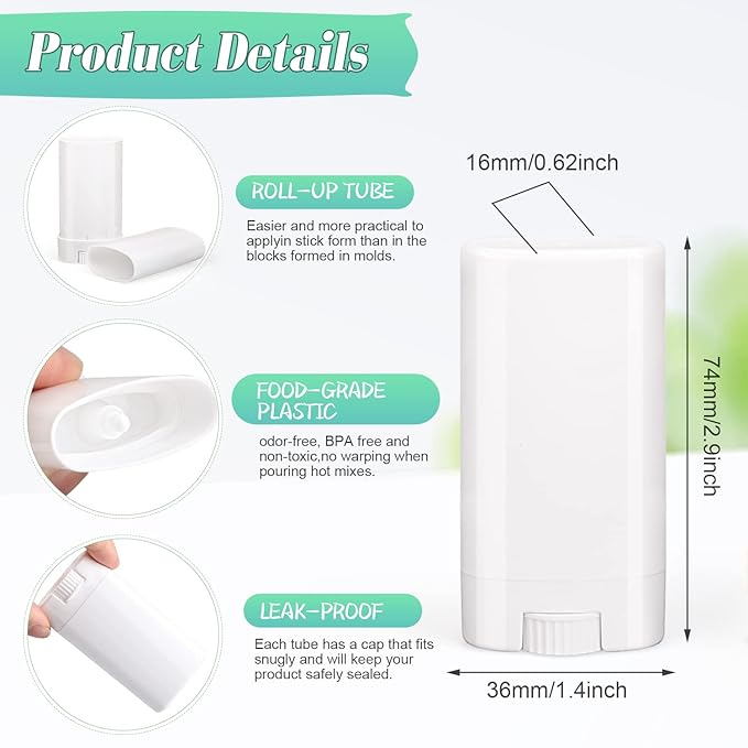 15ml Travel Deodorant Containers,Top-Fill,Empty Plastic Oval Lotion,Sample