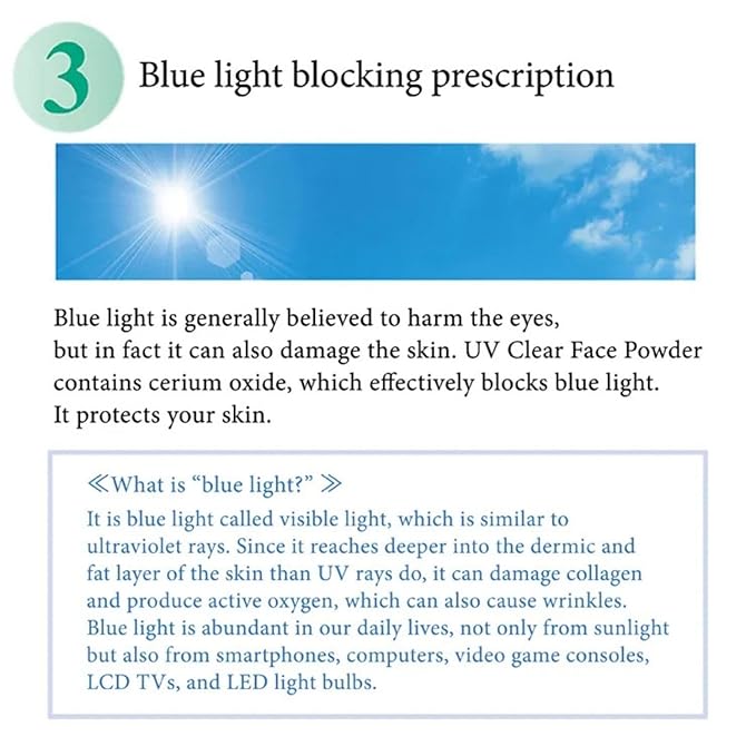 UV Clear Face Powder 10g – Lightweight Loose Powder With SPF30 PA+++ And Plant-Based Formula For A Smooth, Natural Finish