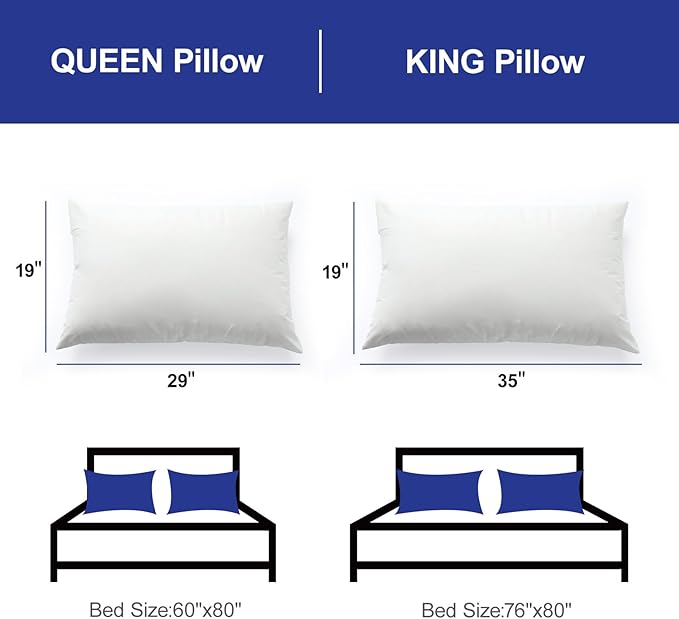 Bed Pillows for Sleeping,Queen Size,Pain Relief Pillow Sleeping,Queen